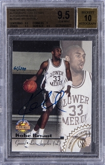 1996 Score Board Autograph Collection Gold #6 Kobe Bryant Signed Rookie Card (#061/300) - BGS GEM MINT 9.5/BGS 10